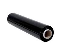 Film para Embalaje Industrial y Paletización, Plástico para Paletizar, Cubrir Muebles y Cajas, Bobina de 2 Kg, 23 Micras, 500 mm de ancho (1 Rollo) - Negro