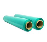 Film para Embalar, Film Verde, Papel Film, Rollo de Plastico Protector Muebles, Cajas Mudanza, Plastico Cubretodo 50cm x 300m estirables - SIDI (2 unds, Verde)