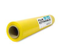 Film para Embalar, Plástico Cubretodo, Film color Amarillo para Embalaje de Cajas de Mudanzas, Proteger Muebles y Envíos, Medidas 50 cm x 200 m estirables · m-office (Amarillo, 1 ud)