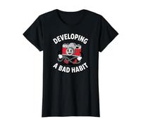 Film Photographer Developing A Bad Habit Vintage Camera Camiseta gráfica económica, Mujer, Negro, XS