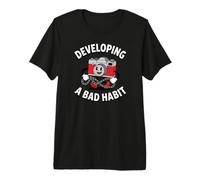 Film Photographer Developing A Bad Habit Vintage Camera Camiseta Premium