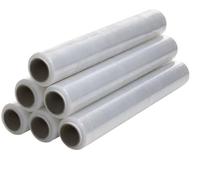Film Transparente o Negro para Embalar de 50 cm x 200 Metros de Longitud - Rollo de Film Elástico Manual para Embalaje Industrial, Empaquetar Maletas, Palet, Envios, etc. (Blanco, 6 rollos)