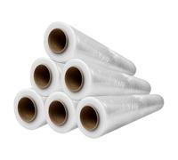 Film Transparente para Embalar 2 Kg 50 cm x 300 m 23 micras | 6 Rollos | Rollos de Film Estirable Transparente