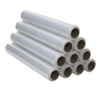 Film Transparente para Embalar de 50 cm de ancho y estirable hasta 300 Metros de Longitud - Rollo de Film Elástico Manual para Embalaje Industrial - 20 unidades