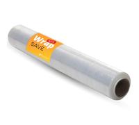 Film Transparente para Embalar de 50 cm de ancho y estirable hasta 300 Metros de Longitud - Rollo de Film Elástico Manual para Embalaje Industrial - Ofituria (1 und, Wrap Save)