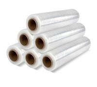 Film Transparente para Embalar, Plastico Cubretodo para Mudanzas, Film Adhesivo Protector, Film Embalaje para Cubrir Muebles, Cajas Carton Mudanza y Objetos - Ofituria (6 unds)