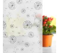 FILMGOO Lámina Decorativa 3D para Ventanas, protección de privacidad y privacidad, antiUV, estática, autoadhesiva, no Adhesiva (Diente de león, 90 x 200 cm)