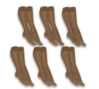 FILODORO Medias para mujer Supercomfort 20 y 40 DEN (6 unidades) cómodas en la pierna con banda alta suave Pesadez y talla a elegir, GLACE' 20, S/M
