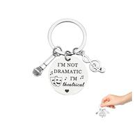 FILOEEX Llavero teatro musical, regalo para actores, actrices, directores, profesores de música y estudiantes, máscara de teatro, regalo para bailes, amantes de la dama, unisex - Adulto, plateado