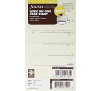 Filofax 2021 21-68439 semana por página, 5 idiomas, crema de algodón para cambiar, personal