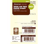 Filofax 21-68124 Mini semana en dos páginas 4 idiomas Algodón Crema 2021