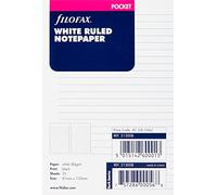 Filofax 213008 - Papel rayado para escribir (25 hojas de 81 x 120 mm), blanco