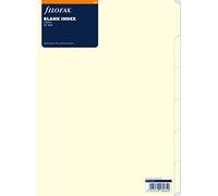 Filofax 291683 - Separadores para archivador (tamaño A4, en blanco, 6 divisiones), color crema