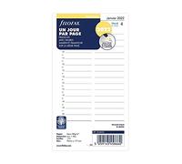Filofax 68432 - Recarga para organizador personal, 1 día por página, 9,5 x 17 cm, papel blanco