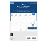 Filofax A5 Semanal En Dos Páginas Diario Con Recarga De Citas 2026 Multilenguaje