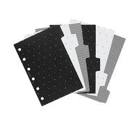 Filofax Accesorio organizador, tamaño de bolsillo, colección Moonlight, separadores organizadores con pestañas, juego de seis (B132819)