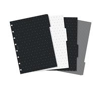 Filofax Accesorio recargable para cuaderno, colección Moonlight, tamaño A5, separadores de cuadernos con pestañas, juego de cuatro (B132822)