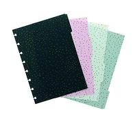 Filofax Accesorio recargable para cuaderno, tamaño A5, colección de confeti, separadores con pestañas, juego de cuatro (B142123)