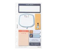 Filofax Accessory, Together Collection, notas adhesivas reposicionables, juego de 8 blocs de notas, 25 hojas cada una (B132806)