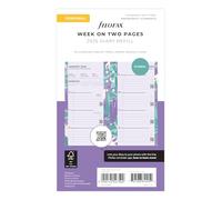 Filofax Agenda 2025 con ilustración personal floral semanal en 2 páginas