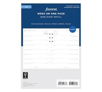 Filofax Agenda 2026 26-68517 de tamaño A5, semana por página, 4 idiomas