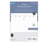 Filofax Agenda 2026 26-68593 con vista semanal mínima en 5 idiomas, tamaño A5