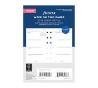 Filofax Agenda 2026 de bolsillo semanal en dos páginas en 5 idiomas 26-68227