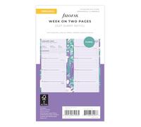 Filofax Agenda 2027 27-6341 con ilustración personal floral semanal en 2 páginas