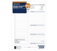 Filofax Agenda A4, día por página, 5 idiomas, 2024, color blanco