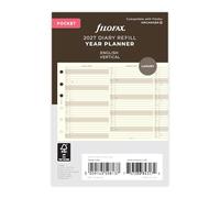 Filofax Agenda anual vertical de bolsillo 2027, algodón, color crema