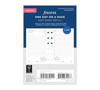 Filofax Agenda de bolsillo 27-68241 para citas en inglés, día por página, 2027