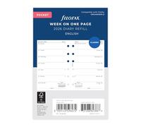 Filofax Agenda de bolsillo semanal por página 2026 en inglés 26-68226