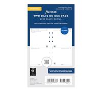 Filofax Agenda personal 2025 de dos días por página en 3 idiomas