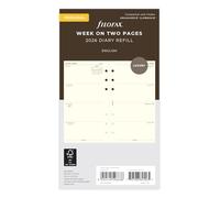 Filofax Agenda personal semanal en dos páginas de algodón crema 2026 26-68424