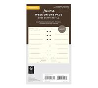 Filofax Agenda personal semanal por página, 5 idiomas, algodón, crema, 2026, 26-68439
