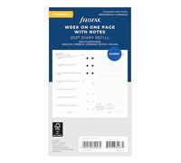 Filofax Agenda personal semanal por página con notas, 5 idiomas, 2027, 27-68409
