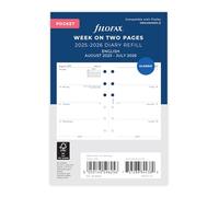 Filofax Agenda semanal de bolsillo en dos páginas de mediados de año del 25 de agosto al 26 de julio 26-68252