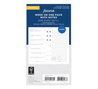Filofax Calendario Personal 1 semana en una página con notas (multilingüe)2026