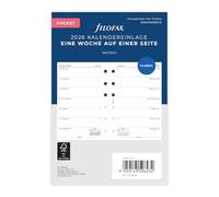 Filofax Calendario Pocket 1 semana en una página (alemán)2026