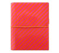Filofax Domino - Organizador (tamaño A5), diseño de rayas, color naranja y rosa