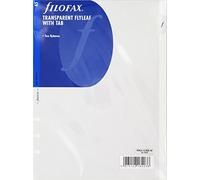 Filofax - Funda para documentos (tamaño A5, con pestaña, multiperforada), transparente