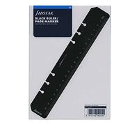Filofax - Marcapáginas y regla 2 en 1 (tamaño A5), color negro
