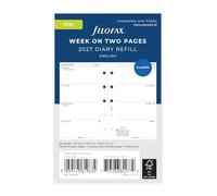 Filofax Mini agenda semanal en dos páginas en inglés 2027 27-68121