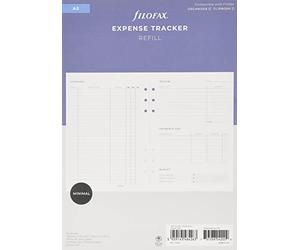Filofax Organizador de almacenamiento para seguimiento de Expense Tracker Refill - A5