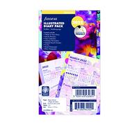 Filofax Paquete de diario 2022 con diseño floral ilustrado personal de semana en 2 páginas