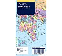 Filofax Personal - Mapa del mundo para agenda de anillas, plegable (en inglés)