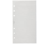 Filofax Personal - Recambio para agenda de anillas, hojas rayadas para notas, color blanco