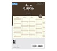 Filofax Planificador anual vertical A5 2027, algodón, color crema