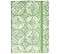 Filofax Pocket Impressions (B115045U) - Libreta de bolsillo, color verde y blanco, papel de color crema, 112 páginas a rayas