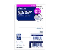 Filofax Pocket Week on Two Pages English mid Year Diary August 21 - July 22 Pocket (81 x 120mm)